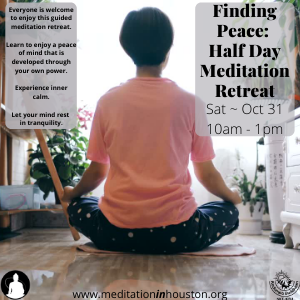 Finding Peace: Half Day Meditation Retreat