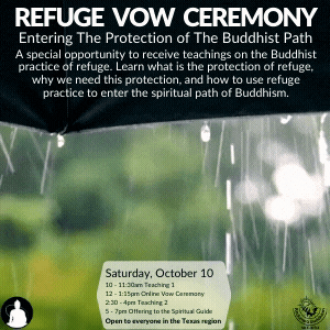 Refuge Vow Ceremony with Teachings (Live Streamed)
